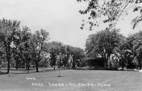 Park Scene, St. Peter Minnesota, 1950's