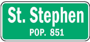 St. Stephen Minnesota population sign