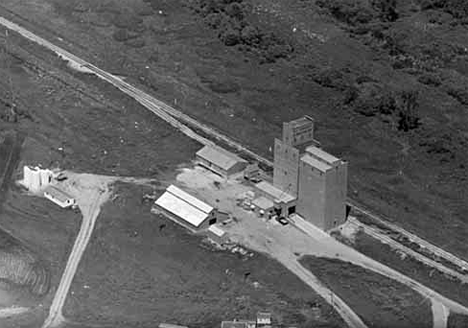 Aerial view, St. Vincent Elevator Company, St. Vincent Minnesota, 1963