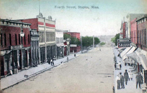 Fourth Street, Staples Minnesota, 1909