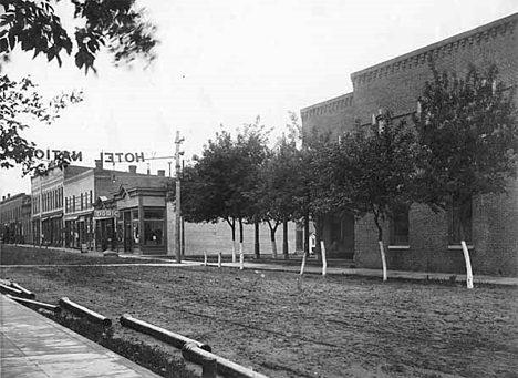 Main Street looking south, Staples Minnesota, 1910