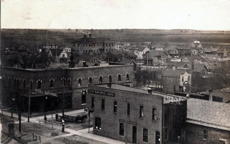 Birds eye view, Staples Minnesota, 1908