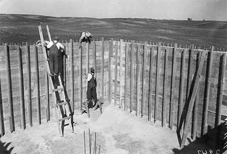 New water reservoir at Starbuck Minnesota, 1936