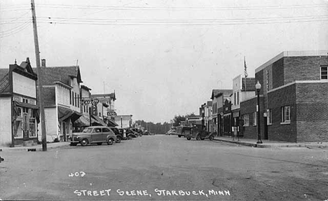 Street scene, Starbuck Minnesota, 1946