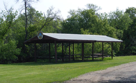 Lions Club picnic shelter in park, Stephen Minnesota, 2008