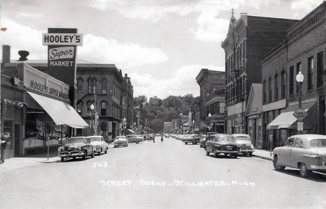 Street Scene, Stillwater Minnesota, 1950's