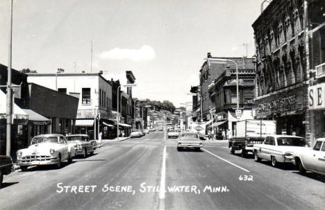 Street scene, Stillwater Minnesota, 1960's