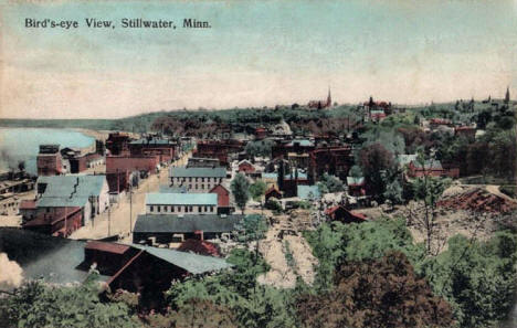 Birds eye view, Stillwater Minnesota, 1909