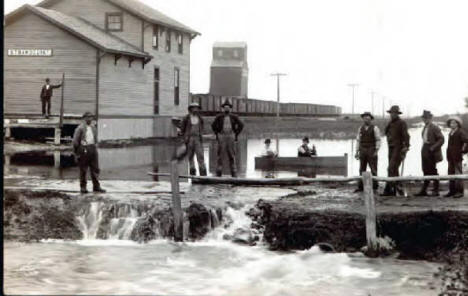 Strandquist Minnesota Railroad Depot and Dam, 1900?