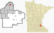 Location of Sunfish Lake, Minnesota