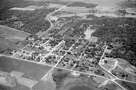 Aerial view, Swanville Minnesota, 1972