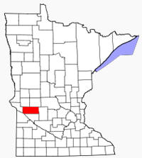 Location of Swift County Minnesota