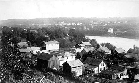 General view of Taylors Falls Minnesota, 1885
