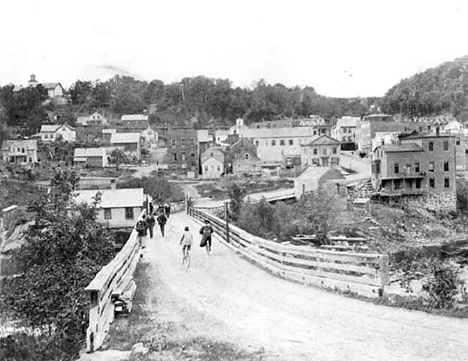 Taylors Falls from Wisconsin side, 1899