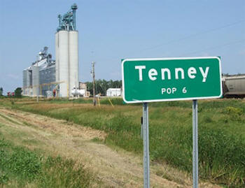 Tenney Minnesota population sign