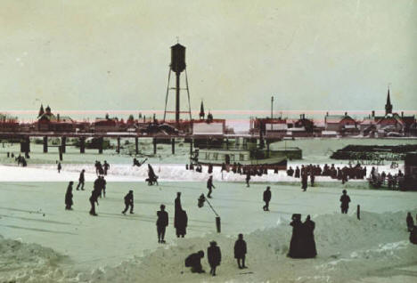 Elks Park Skating rink,  Thief River Falls Minnesota, 1905