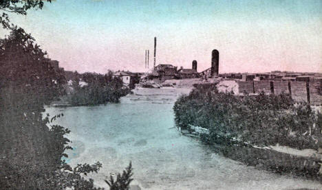 River scene, Thief River Falls Minnesota, 1910