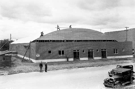 Sports arena, Thief River Falls Minnesota, 1936