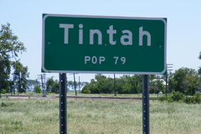 Tintah Minnesota Population Sign