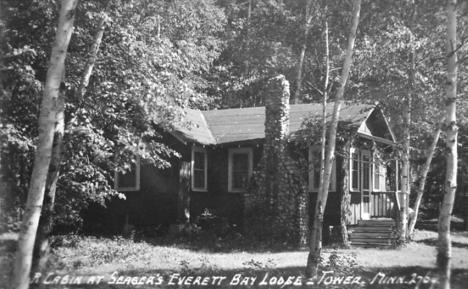 Cabin at Seager's Everett Bay Resort, Tower Minnesota, 1940's