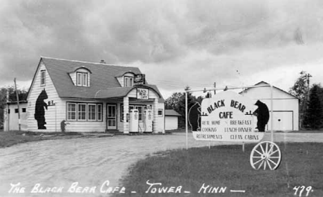 Black Bear Cafe, Tower Minnesota, 1940