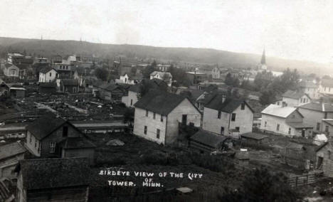 Birds eye view, Tower Minnesota, 1913