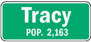 Tracy Minnesota population sign