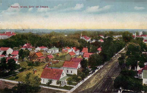 Birds eye view, Tracy Minnesota, 1914