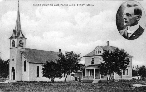  Synod Church and Parsonage, Tracy Minnesota, 1910's