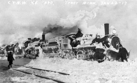 C & NW Railroad Yard, Tracy Minnesota, 1917