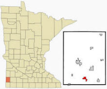 Location of Trosky, Minnesota