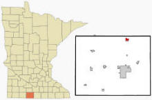 Location of Truman, Minnesota