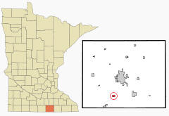 Location of Twin Lakes, Minnesota