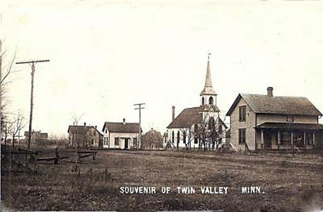 Street Scene, Twin Valley Minnesota, 1910's