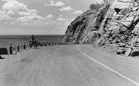 Silver Creek Cliff on Highway 61 four miles north of Two Harbors Minnesota, 1940