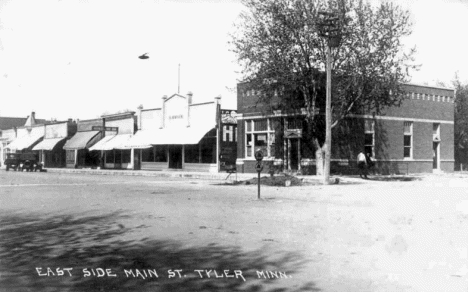 East side of Main Street, Tyler Minnesota, 1920's?