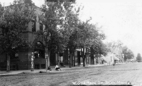 West side of Main Street, Tyler Minnesota, 1910