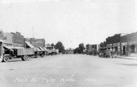 Main Street, Tyler Minnesota, 1920's