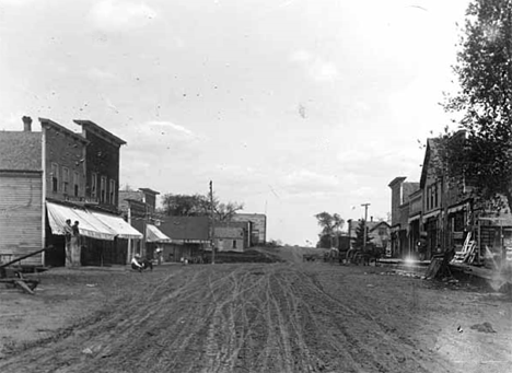 Street scene, Underwood Minnesota, 1900