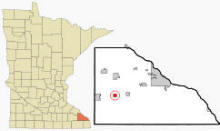 Location of Utica, Minnesota