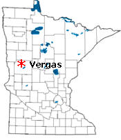 Location of Vergas Minnesota