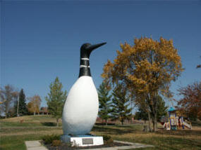 Loon Statue in Vergas Minnesota