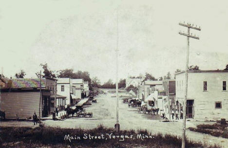 Main Street, Vergas Minnesota, 1910's