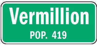 Vermillion Minnesota population sign