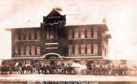 4 O'clock Lineup, Villard School, Villard Minnesota, 1916