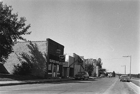 Looking west on Front Street, Vining Minnesota, 1982