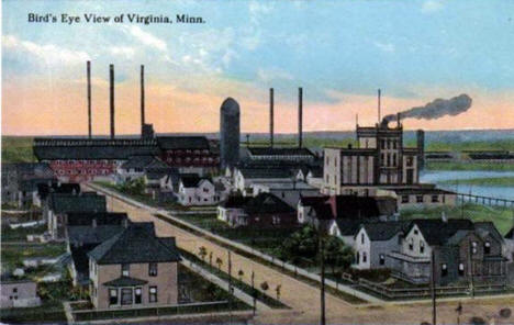 Birds Eye View of Virginia Minnesota, 1912