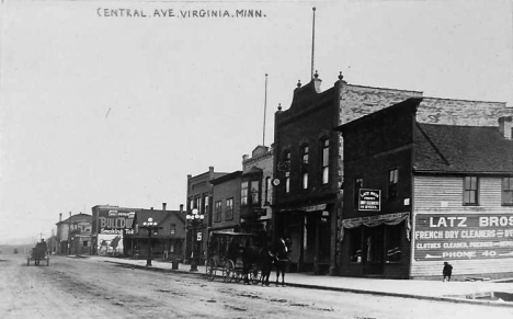 Central Avenue, Virginia Minnesota, 1910