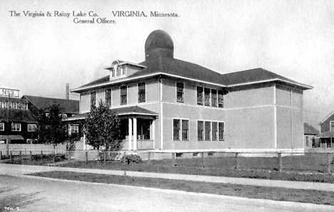 General office of the Virginia and Rainy Lake Company, Virginia Minnesota, 1915