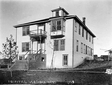 Hospital, Virginia Minnesota, 1895
